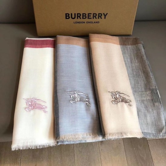 Replica Burberry classic horse embroidery check cashmere scarf 100 x 200