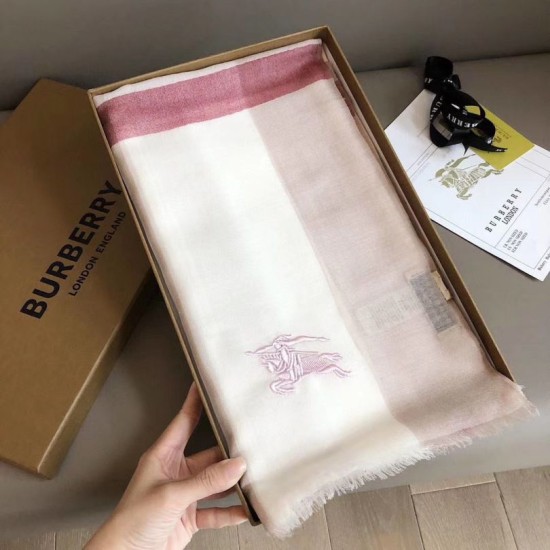 Replica Burberry classic horse embroidery check cashmere scarf 100 x 200