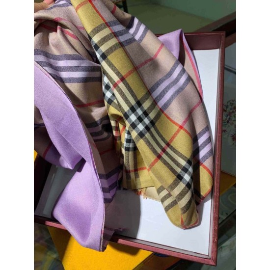 Replica Burberry Vintage Check Cashmere Silk Shawl 70 x 220