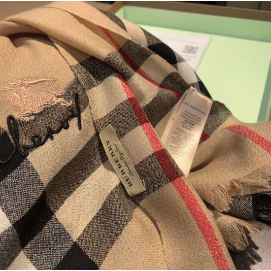 Fake Burberry classic check Cashmere Shawl 70 x 220 Replica