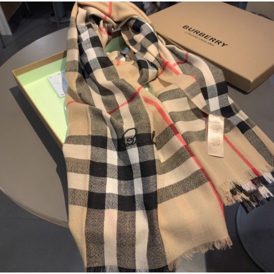 Fake Burberry classic check Cashmere Shawl 70 x 220 Replica