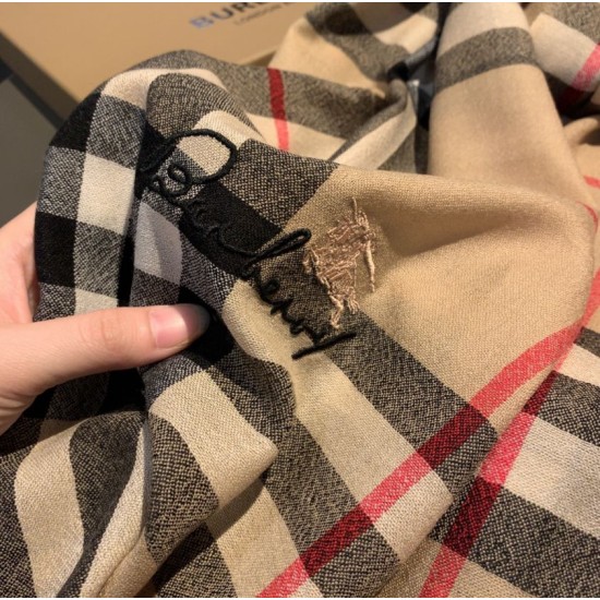 Fake Burberry classic check Cashmere Shawl 70 x 220 Replica