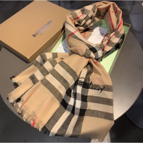 Fake Burberry classic check Cashmere Shawl 70 x 220 Replica