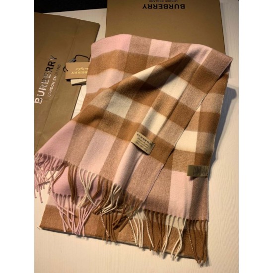 Replica Burberry Classic Medium Check Cashmere Shawl 40 x 180