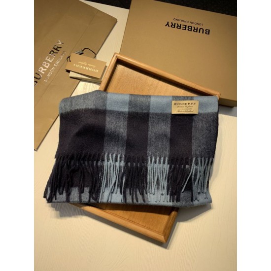 Replica Burberry Classic Medium Check Cashmere Shawl 40 x 180