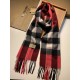 Fake Burberry Classic Medium Check Cashmere Shawl 40 x 180 Replica