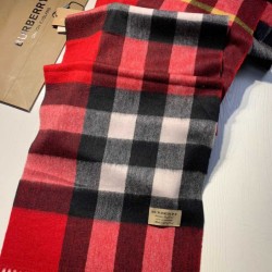 Fake Burberry Classic Medium Check Cashmere Shawl 40 x 180 Replica