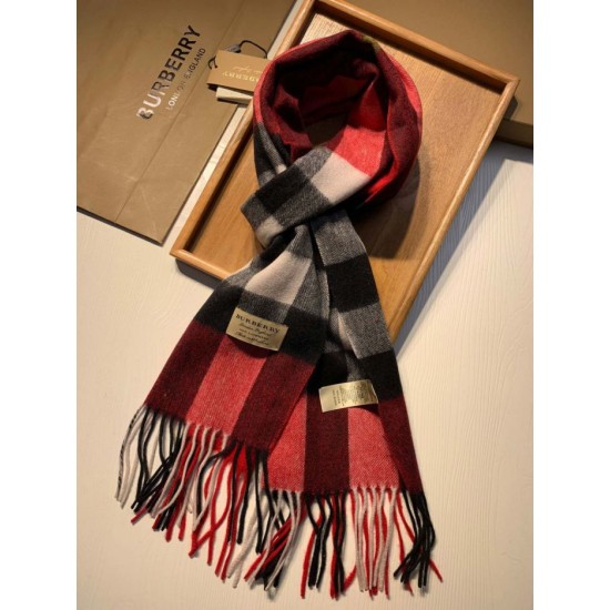 Fake Burberry Classic Medium Check Cashmere Shawl 40 x 180 Replica