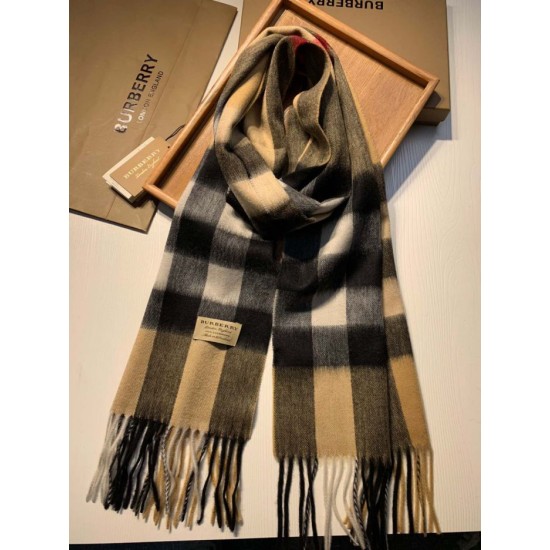 Replica Burberry Classic Medium Check Cashmere Shawl 40 x 180
