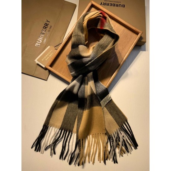 Replica Burberry Classic Medium Check Cashmere Shawl 40 x 180