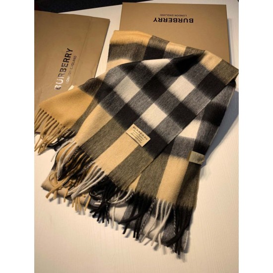 Replica Burberry Classic Medium Check Cashmere Shawl 40 x 180