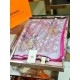 Replica Hermes flower wing brocade cashmere silk Shawl 140 Rose