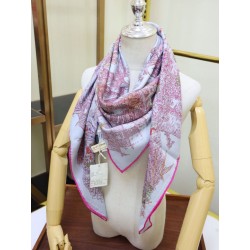 Replica Hermes flower wing brocade cashmere silk Shawl 140 Rose