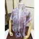 Replica Hermes flower wing brocade cashmere silk Shawl 140 Rose