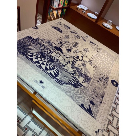 Fake Hermes Cashmere silk Shawl 140 Beige Replica