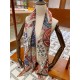 Fake Hermes Cashmere silk Shawl 140 White Replica