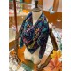 Replica Hermes Cashmere silk Shawl 140 Navy Blue
