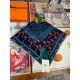Replica Hermes Cashmere silk Shawl 140 Navy Blue