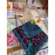 Replica Hermes Cashmere silk Shawl 140 Navy Blue