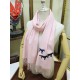 Fake Hermes Wide Horses cashmere scarf 32 x 180 Pink Replica