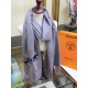 Replica Hermes Wide Horses cashmere scarf 32 x 180 Gray