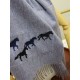 Replica Hermes Wide Horses cashmere scarf 32 x 180 Gray