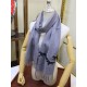Replica Hermes Wide Horses cashmere scarf 32 x 180 Gray
