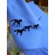 Replica Hermes Wide Horses cashmere scarf 32 x 180 Blue