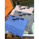 Replica Hermes Wide Horses cashmere scarf 32 x 180 Blue