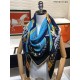 Fake Hermes walks in paris Cashmere silk square Shawl 140 Blue Replica