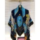 Fake Hermes walks in paris Cashmere silk square Shawl 140 Blue Replica