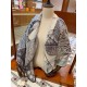 Replica Hermes Cashmere Silk square Shawl 140 Blue