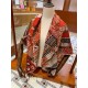 Replica Hermes Cashmere silk square Shawl 140 Orange