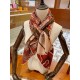 Replica Hermes Cashmere silk square Shawl 140 Orange
