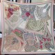 Replica Hermes Cashmere Silk square Shawl 140 Pink