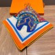 Replica Hermes Cashmere Silk square Shawl 140 Orange