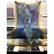 Replica Hermes City of Horses Cashmere Scarf 110 x 200 Blue