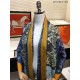 Replica Hermes City of Horses Cashmere Scarf 110 x 200 Blue