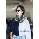 Replica Hermes City of Horses Cashmere Scarf 110 x 200 Blue