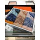Replica Hermes City of Horses Cashmere Scarf 110 x 200 Blue