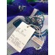 Fake Hermes Carriage Solitaire Cashmere Shawl 110 x 200 Blue Replica