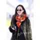 Fake Hermes Carriage Solitaire Cashmere Shawl 110 x 200 Orange Replica