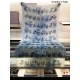 Fake Hermes Carriage Solitaire Cashmere Shawl 110 x 200 Sky Blue Replica