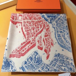 Replica Hermes City of Horses Silk Square Scarf 90cm 