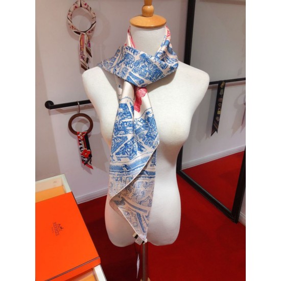 Replica Hermes City of Horses Silk Square Scarf 90cm 