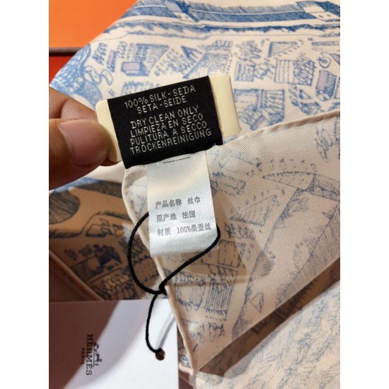 Replica Hermes City of Horses Silk Square Scarf 90cm 