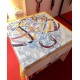 Replica Hermes Leap over Cavalcado Silk Square Scarf 90cm Yellow
